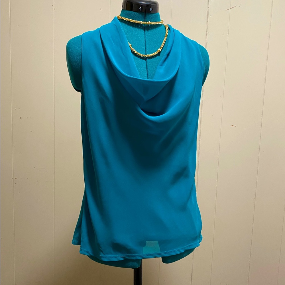 Ann Taylor SP Teal Cowl Neck Tank